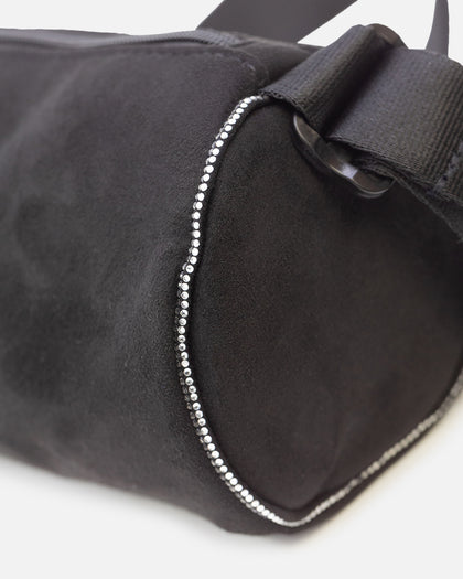 Adidas Rhinestones Fake Suede Mini Duffel Bag Black