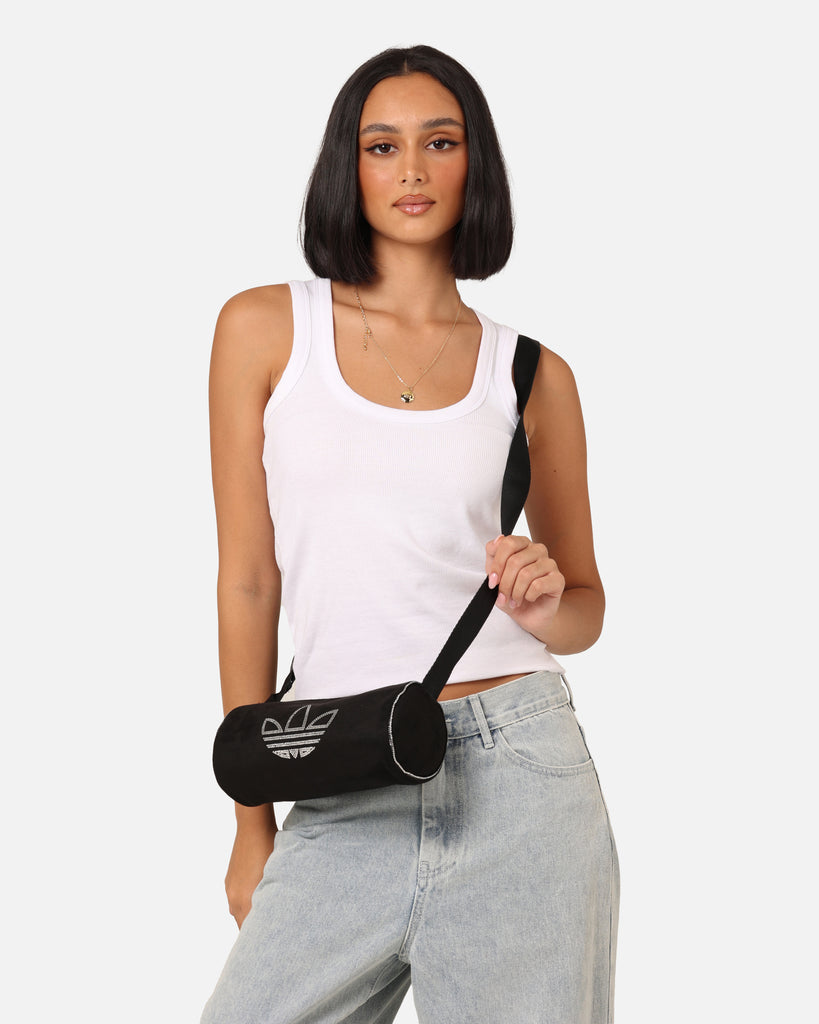 Adidas Rhinestones Fake Suede Mini Duffel Bag Black Culture Kings