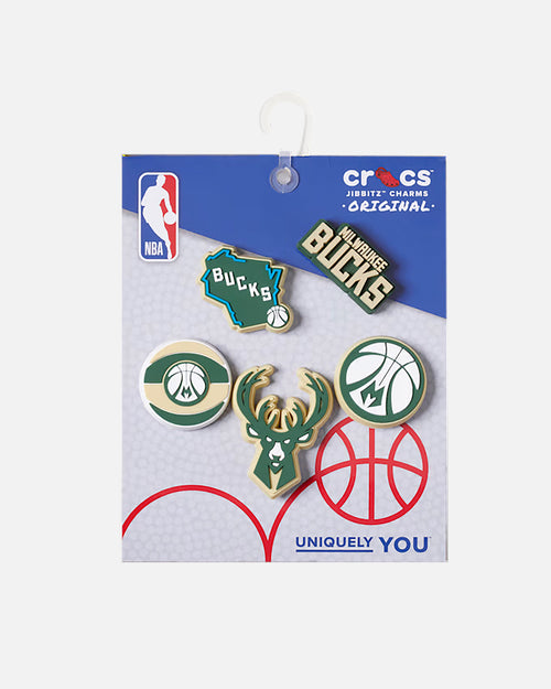 Crocs X NBA Milwaukee Bucks 5 Pack Jibbitz Charms Multi