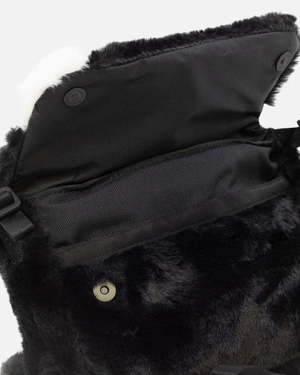 Nike Sportswear Futura 365 Faux Fur Crossbody Bag Black/Black/White
