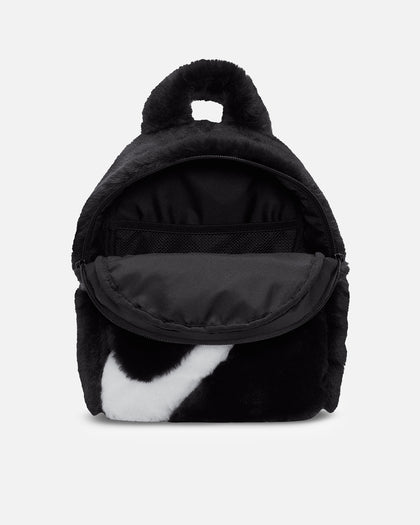 Nike Sportswear Futura 365 Faux Fur Mini Backpack Black & White Athleisure Sport nike women sportswear futura 365 faux fur mini backpack 6l  main image 4