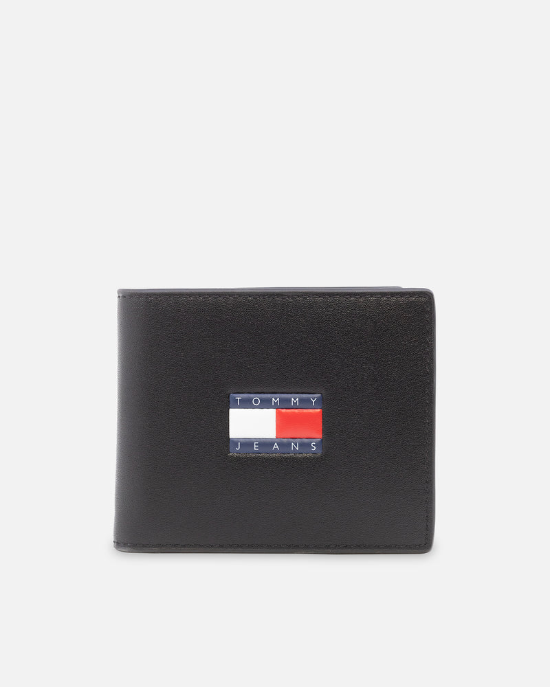 Tommy Jeans Heritage Leather Credit Card & Coin Wallet Black