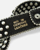 MNML All Over Rhinestone Studded Belt Black