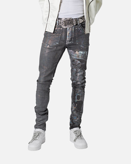 MNML All Over Rhinestone Studded Belt Black