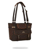 Sprayground Brown Checkered Special Ops Tote Bag Brown