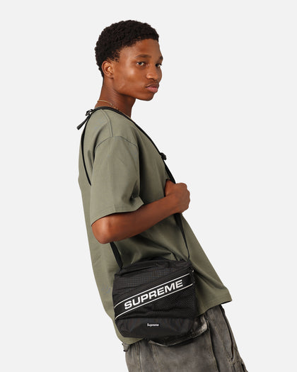 Supreme Logo Shoulder Bag Black Culture Kings - Main Image