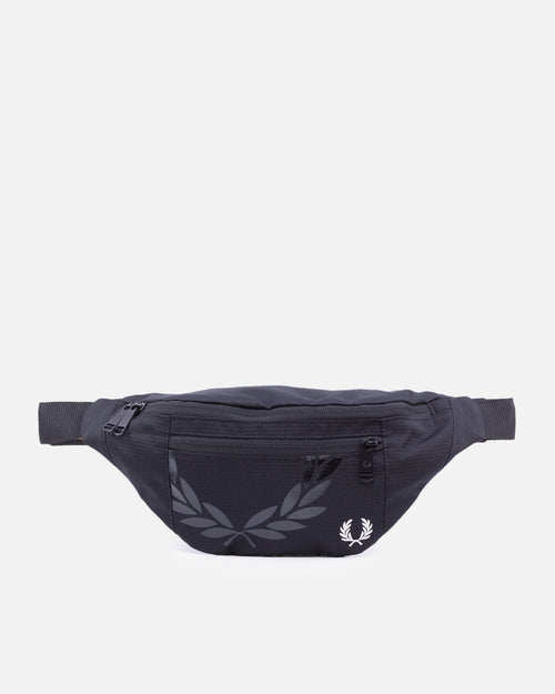 Fred Perry Printed Laurel Wreath Ripstop Waist Bag Black