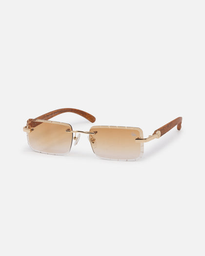 Belvoir & Co Diamond Cut Hampton Sunglasses Wood/Tea