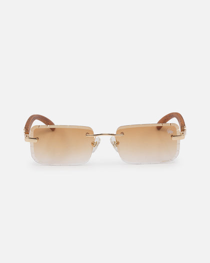 Belvoir & Co Diamond Cut Hampton Sunglasses Wood/Tea