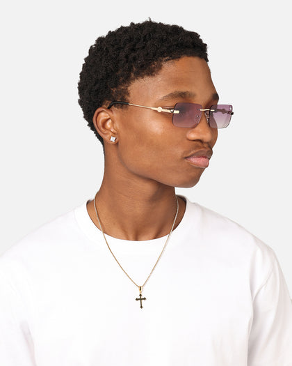 Belvoir & Co Hampton Sunglasses Purple/Gold