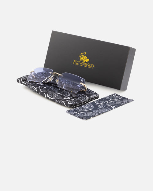 Belvoir & Co X Culture Kings Kennedy Sunglasses Blue/Gold/Black