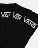 Vans Classic Crewcut Socks 6.5-9 3 Pack Black