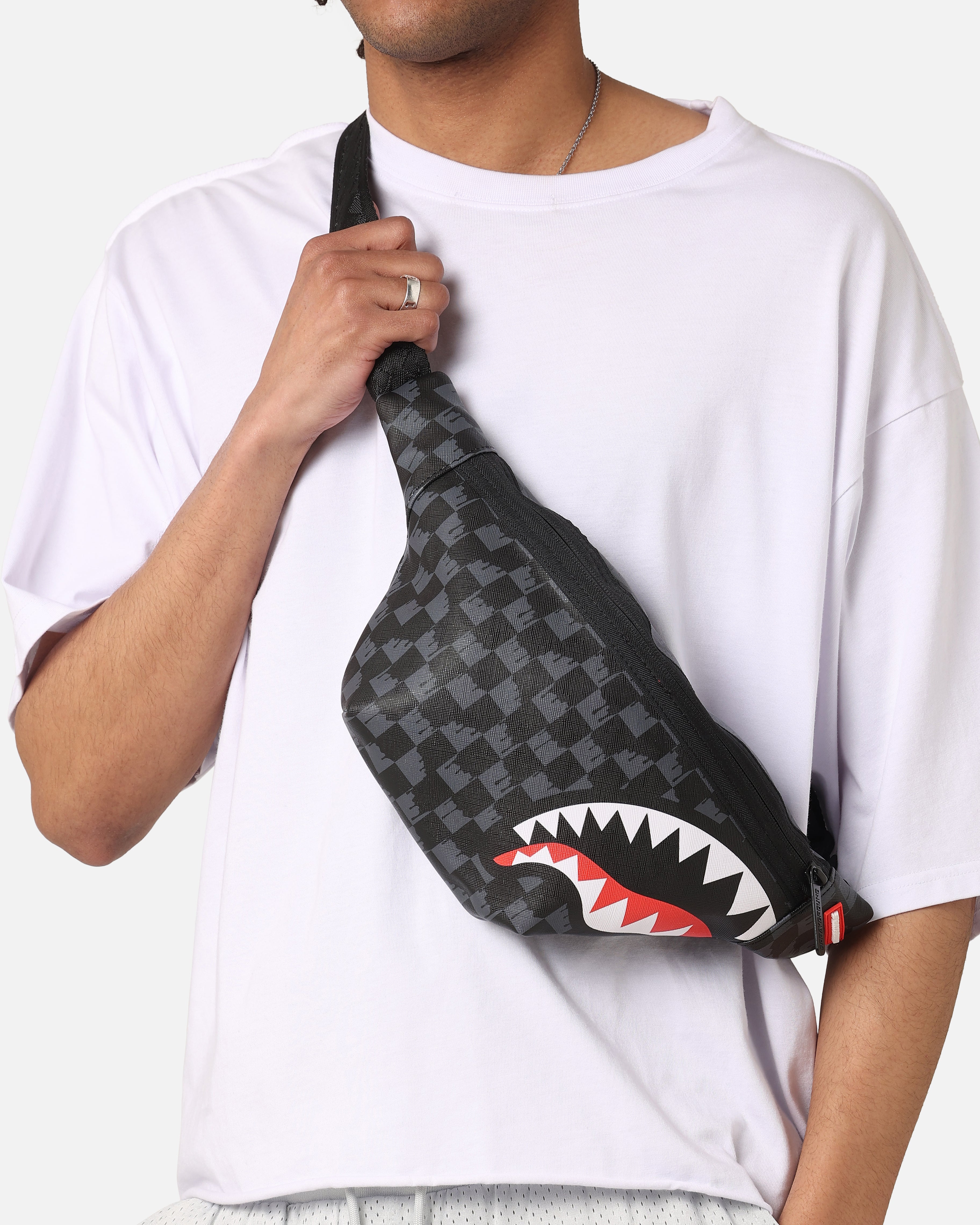 Sprayground Drip Check Shark Savvy Crossbody Bag Multi | Culture Kings