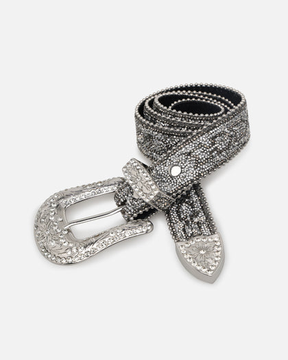 MNML Chevron Caviar Belt Silver