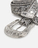 MNML Chevron Caviar Belt Silver