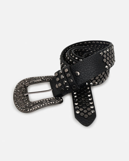 MNML Flathead Metal Studded Belt Black