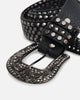 MNML Flathead Metal Studded Belt Black