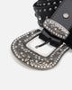 MNML Metal Cross Studded Belt Black