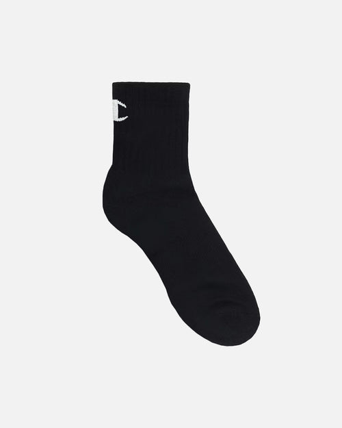 Champion Quarter Crew Socks 7 Pack Black