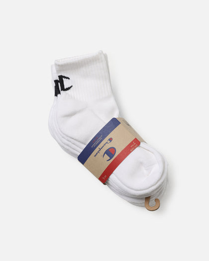 Champion Quarter Crew Socks 7 Pack White