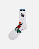 Pro Compression Los Angeles Dodgers Rose Crew Sock White