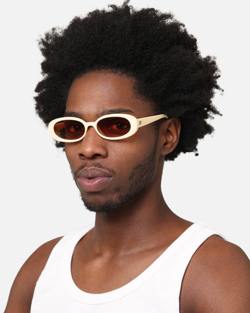 Le Specs Outta Love Sunglasses Ecru