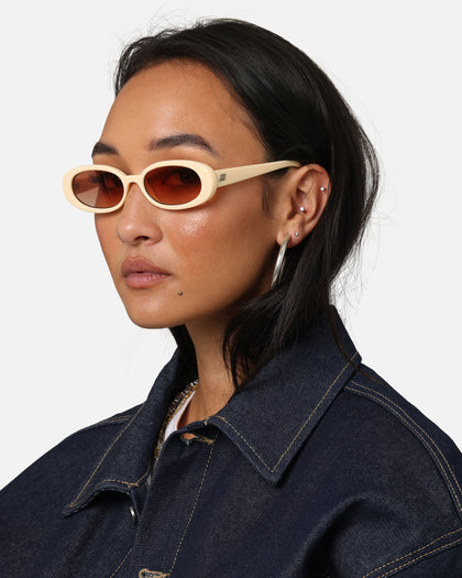 Le Specs Outta Love Sunglasses Ecru