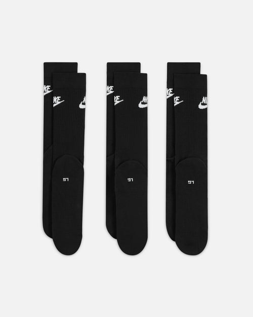 Nike Everday Cotton Cushioned Crew Socks 3 Pack Black/White