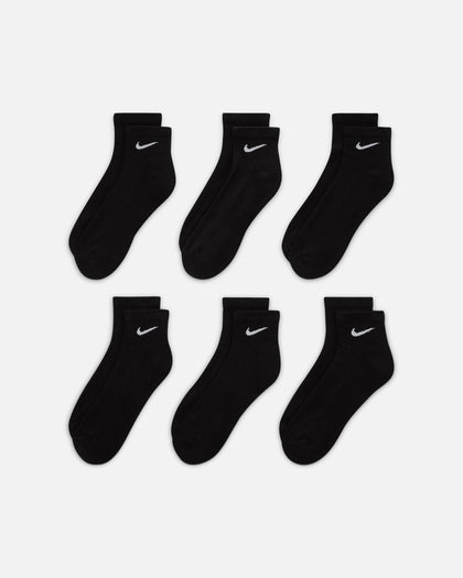 Nike Everyday Cotton Cushioned Ankle Socks 6 Pack Black/White