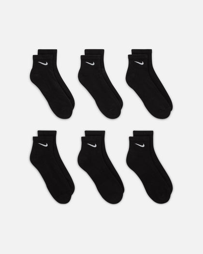 Nike Everyday Cotton Cushioned Ankle Socks 6 Pack Black/White