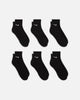 Nike Everyday Cotton Cushioned Ankle Socks 6 Pack Black/White