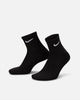 Nike Everyday Cotton Cushioned Ankle Socks 6 Pack Black/White