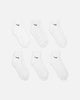 Nike Everyday Cotton Cushioned Ankle Socks 6 Pack White/Black