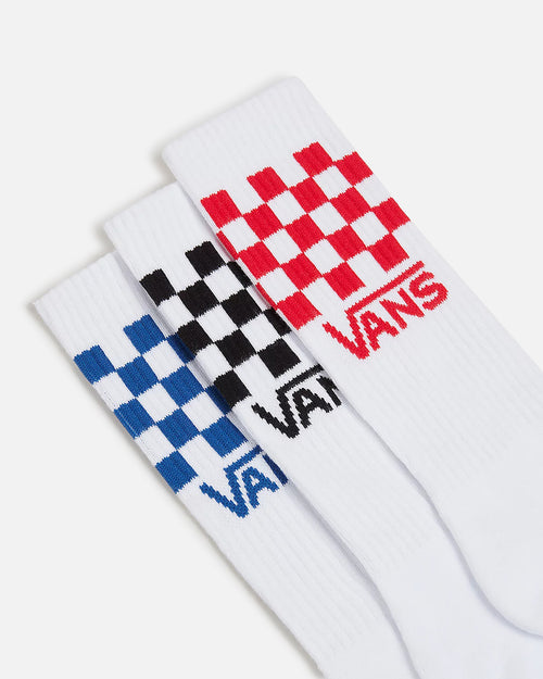 Vans Classic Check Crewcut Socks 3 Pack White
