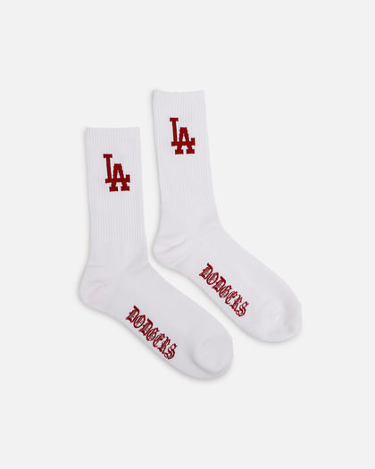 Pro Compression Los Angeles Dodgers Gothic Script Crew Sock White