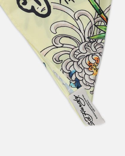 Ed Hardy Women's Feline Bandana Scarf Yellow