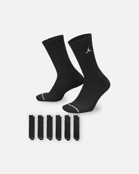 Jordan Everyday Cushioned Crew Socks 6 Pack Black/White