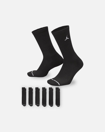 Jordan Everyday Cushioned Crew Socks 6 Pack Black/White