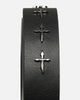 Saint Morta Crossfire Leather Belt Black