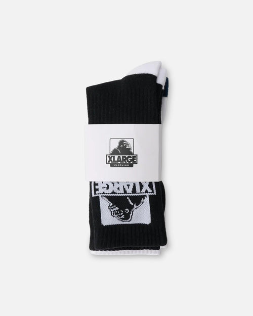 X-Large Classic OG Crew Socks 4 Pack Black
