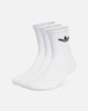Adidas Trefoil Cushioned Crew Socks 3 Pack White