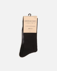 American Thrift Classic Crew Socks 3 Pack Black