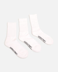 American Thrift Classic Crew Socks 3 Pack White