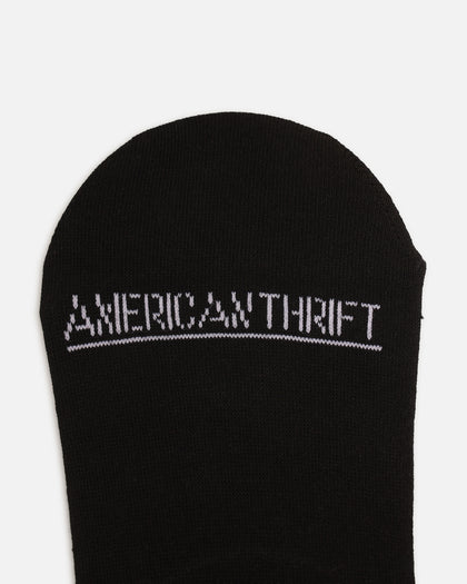American Thrift Classic No Show Socks 3 Pack Black