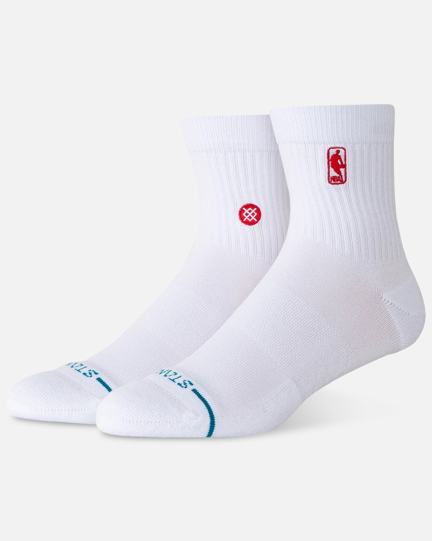 Stance NBA Logoman Quarter Socks White/Red Culture Kings