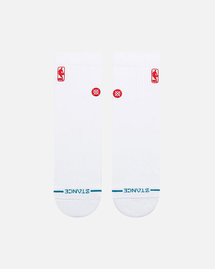 Stance NBA Logoman Quarter Socks White/Red Culture Kings