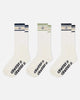 S Double Stripe S-Dot Crew Socks 3 Pack Multi