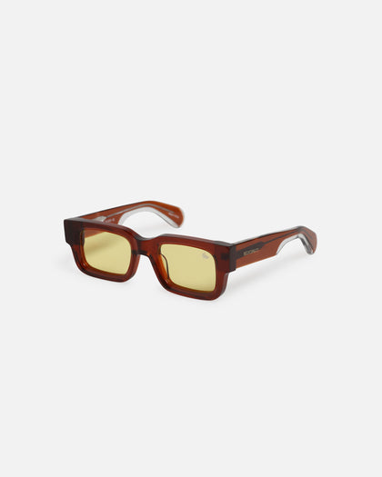Belvior & Co Arlo Sunglasses Tan/Yellow