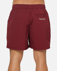 Mitchell & Ness Queensland Maroons Nylon Sport Shorts Maroon