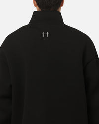 Saint Morta Athltc Quarter Zip Crewneck Black